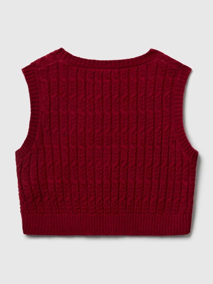 SLEEVELESS SWEATER Junior Girl image number 2